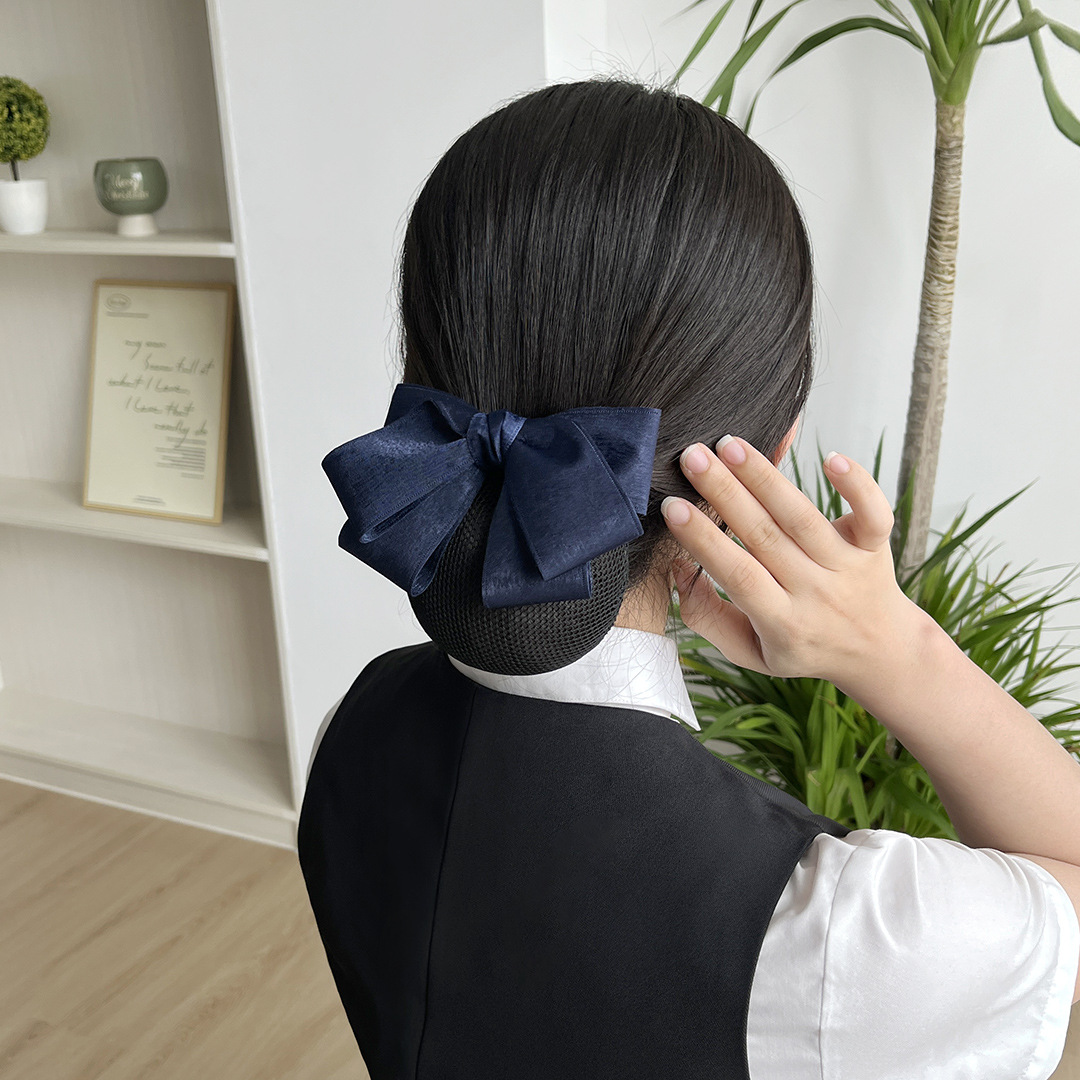 Hair net for professional use, office hair bun net, bow hair net, hair accessory for bank, nurse, hotel workers, hair clip