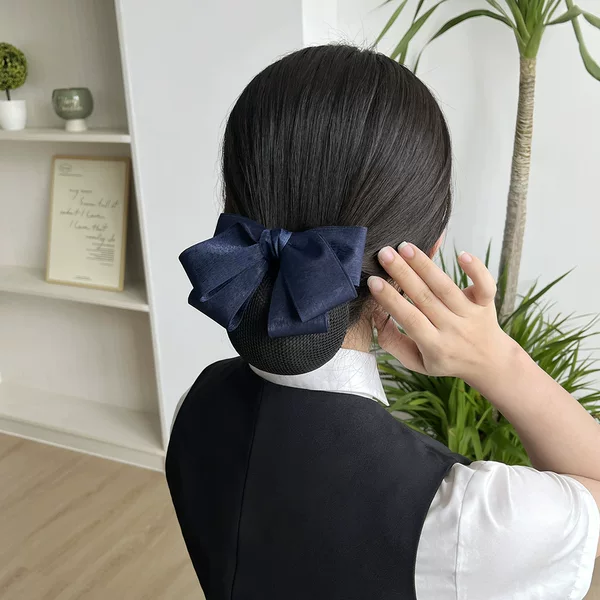 Hair net for professional use, office hair bun net, bow hair net, hair accessory for bank, nurse, hotel workers, hair clip
