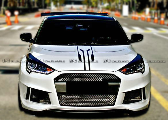 Suitable for Modern Veloster Carbon Fiber Modification Parts Lordpower Wide Body Front Bumper Front Bumper