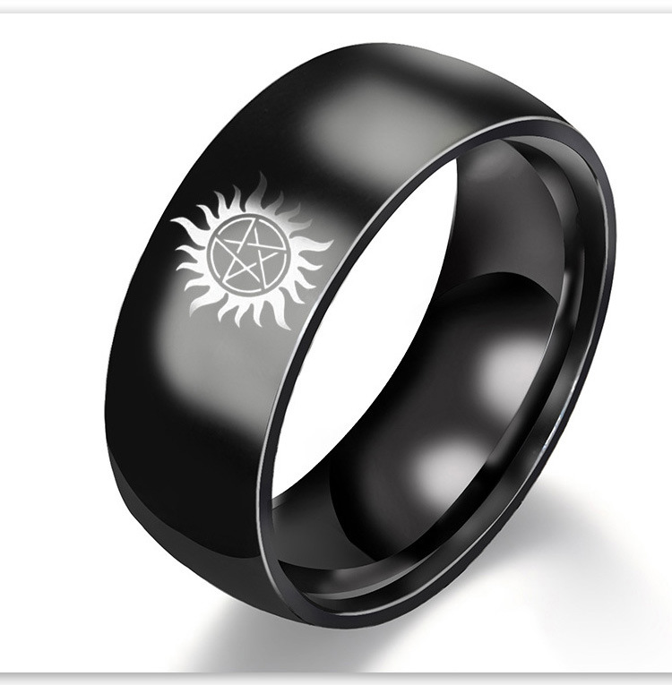 1 Piece Fashion Sun Titanium Steel Plating Unisex Rings