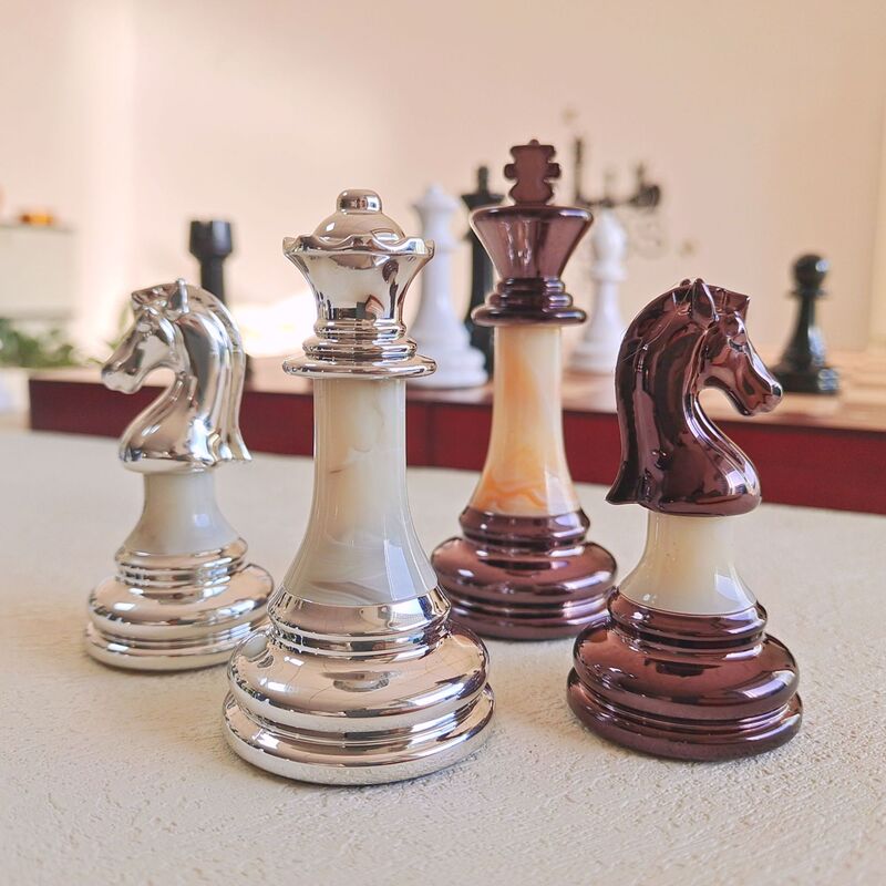 Factory Direct Sales Chess Pieces Wooden Chess Board E-Commerce Hot Selling High-End Wooden Chess Pieces Double Land Chess Pieces
