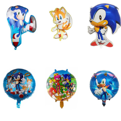 New Sonic Aluminum Film Balloon Children's Toy Party Decorative Balloon Wholesale