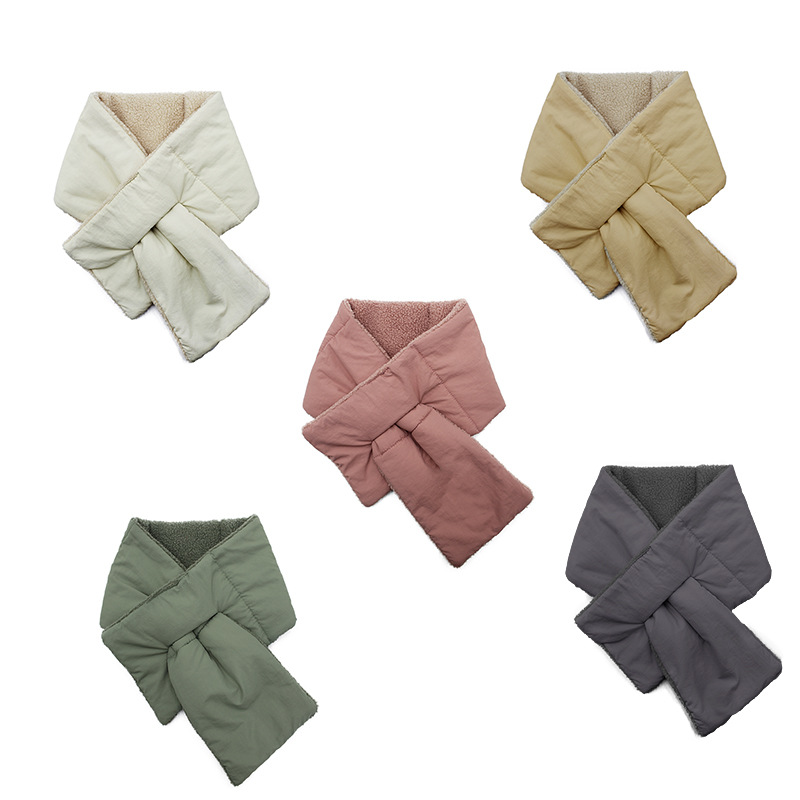 2023 Autumn Winter New Product Warm Fashion Simple Solid Color Men's and Women's Lamb Fleece Cold Scarf_voghion.com