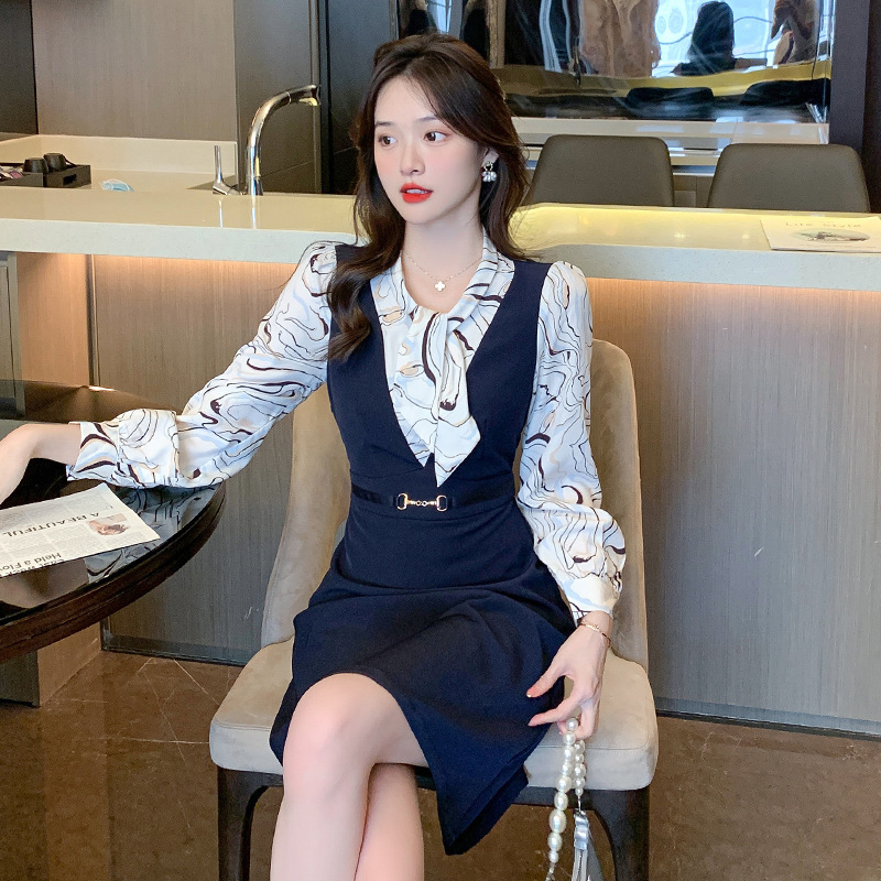 长袖时尚连衣裙女2025春秋季新款显瘦法式优雅气质减龄小个子裙子|undefined
