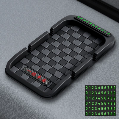 parking number plate anti-skid – Anti-slip mat - black-grey-safe-voyager-plaid-double-stake-navigation-pad