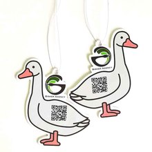 卡通网红动物纸质汽车香片后视镜挂件油站4S洗车店促销香薰片礼品