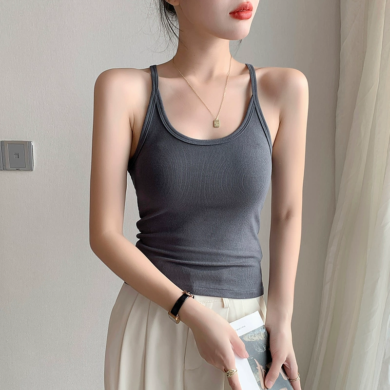 Маленький камзол жилет женский летний 2025 новый резьбовой вязаный ремень нагрудный коврик без рукавов