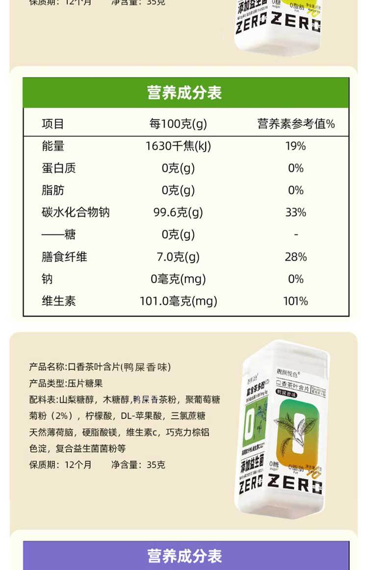 Tea Polyphenol Throat Lozenges 35g Bottle Peach Jasmine Mint Chewable Tablets in use