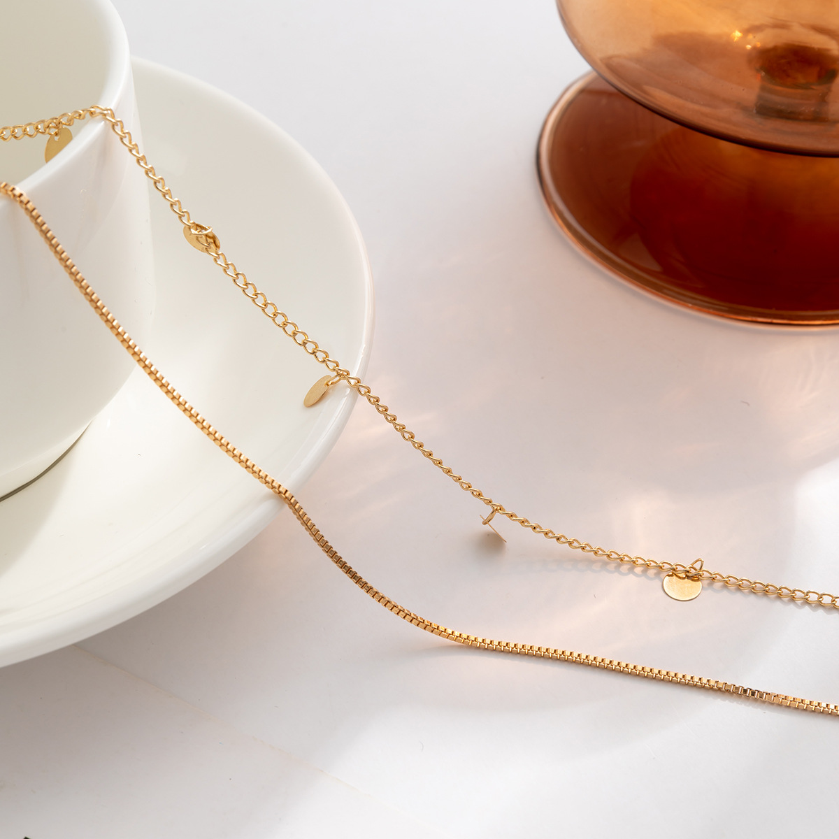 jewelry fashion sweet alloy double-layer waist chain tassel sequins body chain