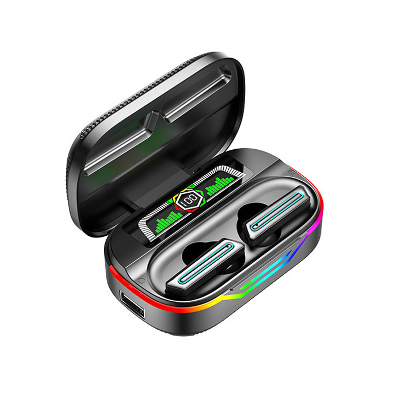 Cross-border New Real Wireless DX10 Bluetooth Headset Colorful RGB E-sports Game Low Latency In-Ear TWS Gift Cross-border New Real Wireless DX10 Bluetooth Headset Colorful RGB E-sports Game Low Latency In-Ear TWS Gift