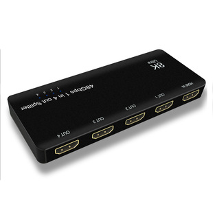HDMI One in and Four Out 4K8K Splitter Computer Notebook Connected to Monitor Tv High-Definition Audio and Video Converter