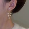 Advanced small design earrings from pearl, high-quality style, double wear, internet celebrity, light luxury style