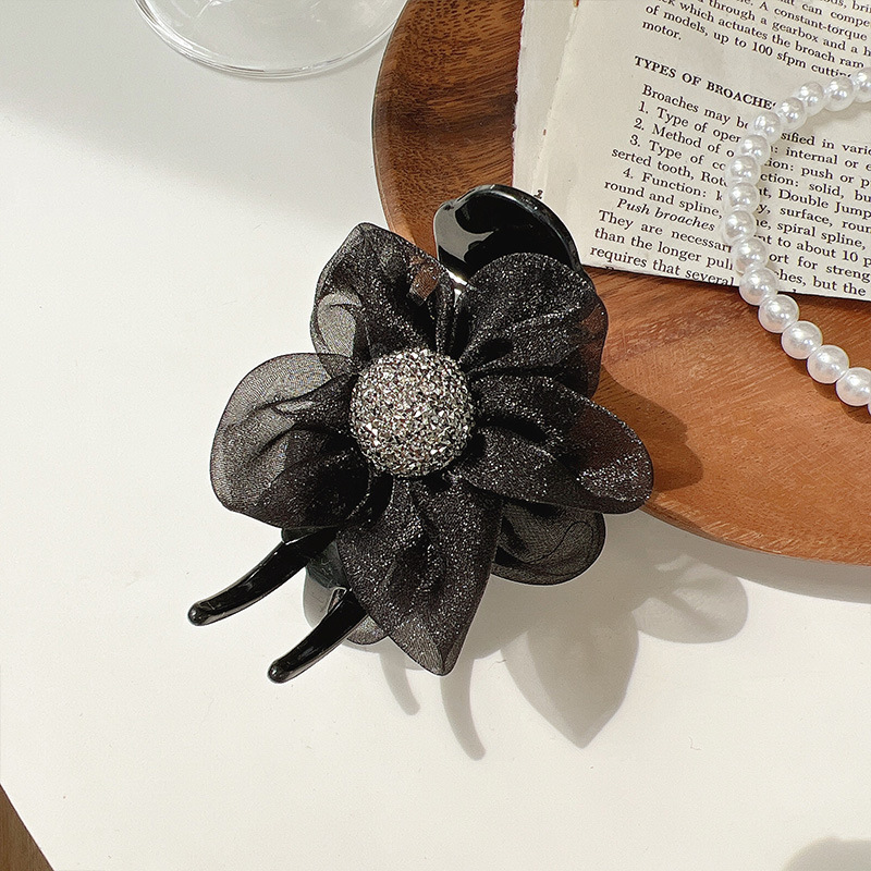 Corea del Sur cabeza de bola de girasol gran pinza de Cabeza trasera femenina temperamento horquilla updo pelo artefacto clip tocado Acrílico