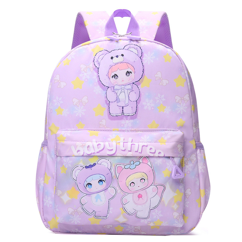 Mochila para niños de primer grado, jardín de infantes, nueva mochila de dibujos animados, mochila ligera para niñas lindas