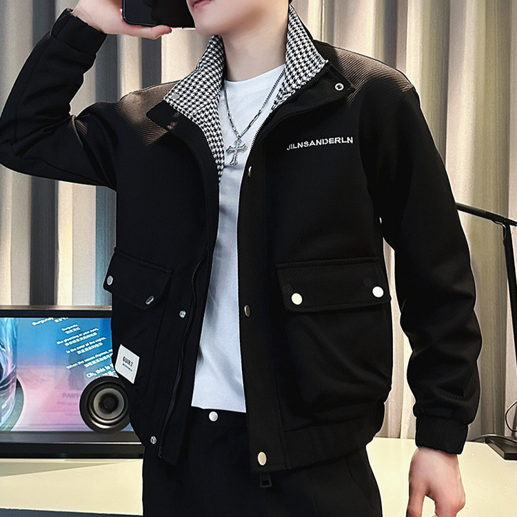 Primavera nueva tendencia de alta gama chaqueta de hombre guapo 2025 moda casual de todo fósforo marca de moda ropa de hombre ins