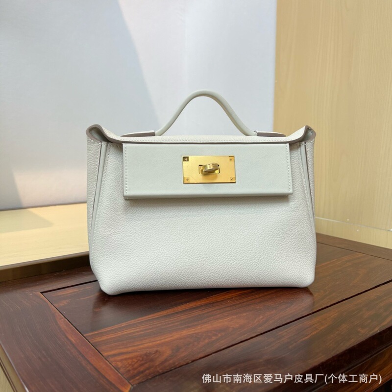 头层Swift皮蜡线手缝2424mini单肩手提斜挎包饺子包高品质轻奢包|undefined