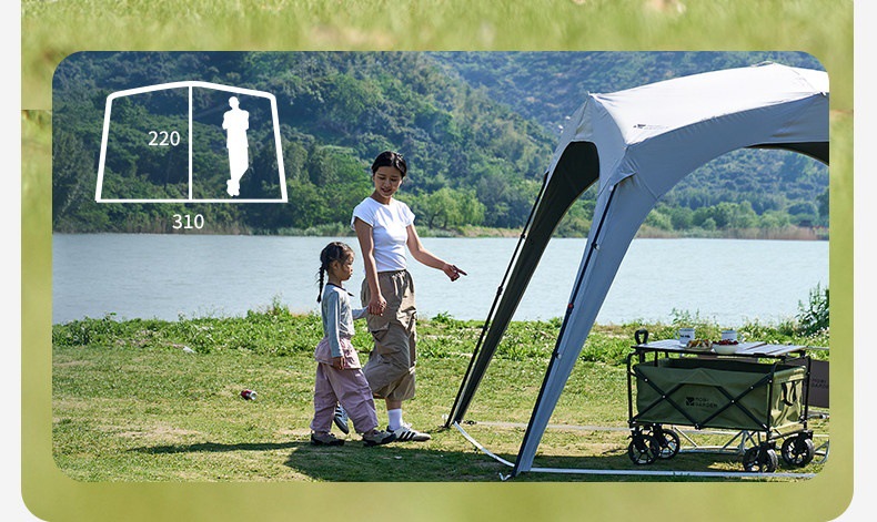 Mugaodi Holiday Dome Automatic Canopy Tent for Outdoor Camping, Black Uv Protection, Sunshade, No-Assembly Quick-Open Lazy Tent