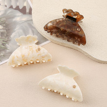 紫藤醋酸时尚简约抓夹半扎发夹头饰女式百搭发爪夹头发高级感发饰