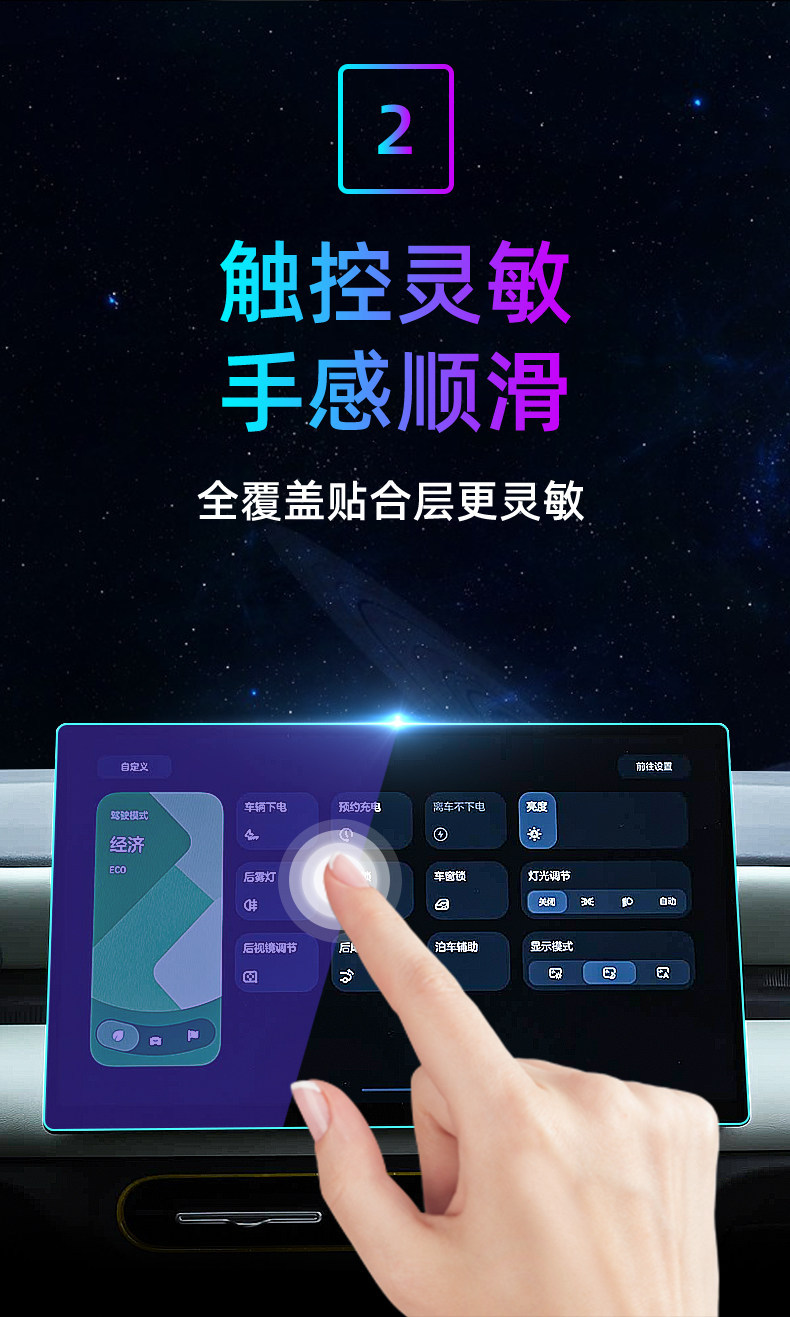 Suitable for 26 Models of Chery Qq3Ev Central Control Tempered Film, Car Navigation Screen Film, Display Screen Protective Film, Instrument Panel