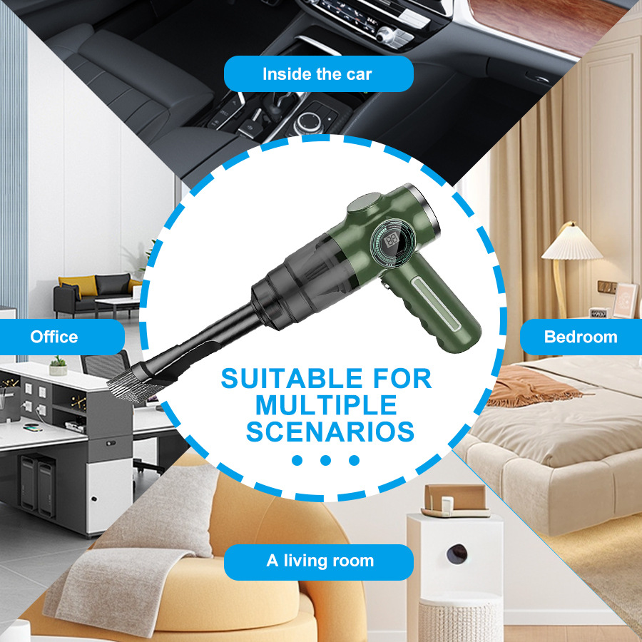 Factory Direct Supply Cross-Border Hot-Selling Car Vacuum Cleaner Wireless Charging Model Dust Remover Trade Model Handheld Vacuum Cleaner