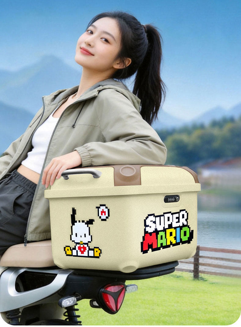 Suitable for New National Standard Electric Vehicles, Cute and Stylish Female-Friendly Large-Capacity Password-Locked Trunk, Rear Trunk, Aima, Yadi, Tailing