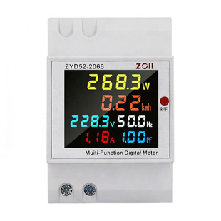 Multifunctional Smart Electric Meter Power Digital Display Meter Household Single-Phase Voltage and Current Protector Ac Meter Switch