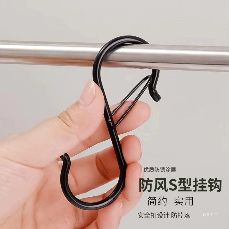 S-образный крючок для предотвращения падения, многофункциональный крючок для ключей, одежды, шапок, сумок, кухни, ванной комнаты, туалета, универсальный S-образный крючок