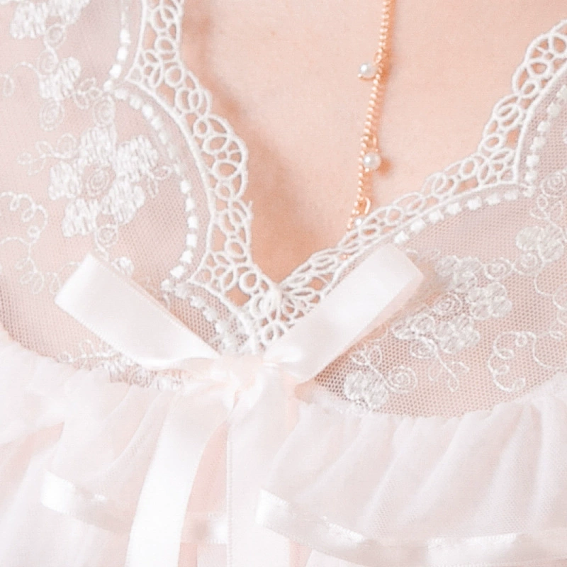 Pijama, длинная кружевная летняя юбка до середины икры, французский стиль, с вышивкой