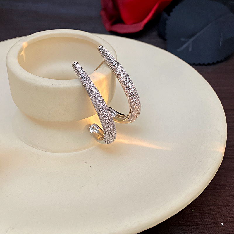 10g Weight 925 Sterling Silver Ear Needle Material Zircon Inlay Material Drop Earrings, Ear Studs Classification 1 Pair Quantity Banquet, Party Occasion Copper Material Geometric Pattern All Seasons Season Women's Gender Elegant, Glam Style 1 Pair Elegant Glam Geometric Copper Zircon Drop Earrings Ear Studs 3