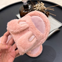 兔子系列毛絨拖鞋秋冬家用室內可外穿厚底保暖鞋子冬家居棉拖鞋