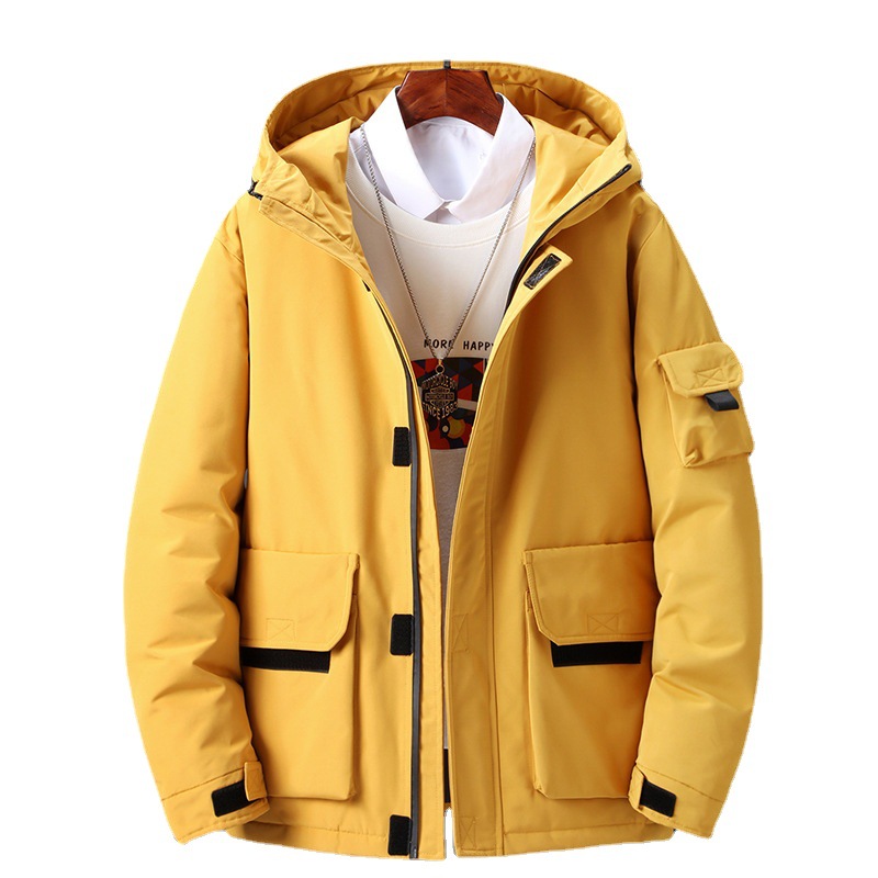 Abajo Chaqueta corta invierno 2023 nuevo estilo coreano de moda ropa de trabajo ligero guapo ropa de invierno engrosada abrigo de hombre