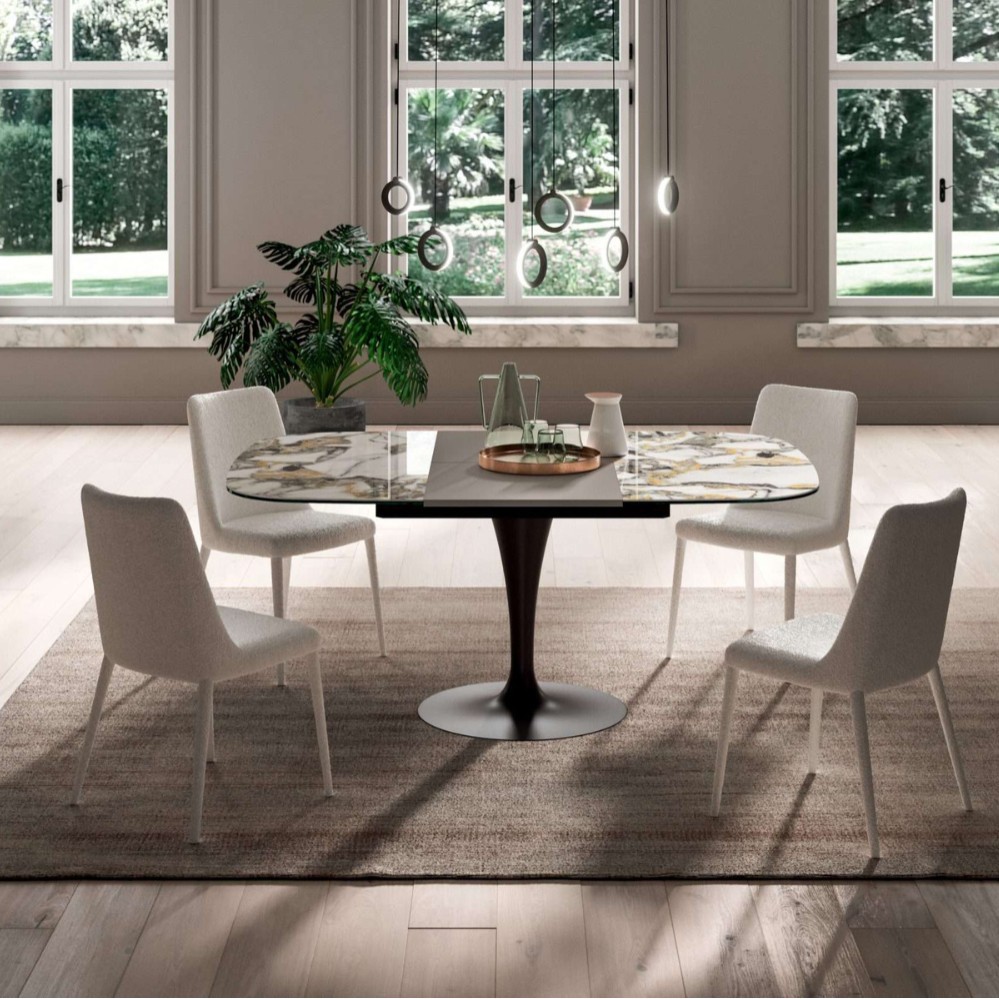 Mesa de comedor de mármol rectangular retráctil 2024 nuevo estilo de lujo ligero de alta gama sala de estar hogar pequeño apartamento mesa de comedor