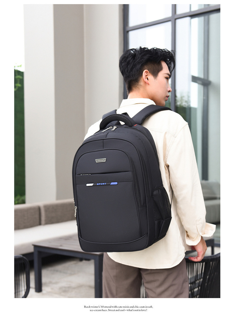 Fashion Solid Color Square Zipper Functional Backpack display picture 9