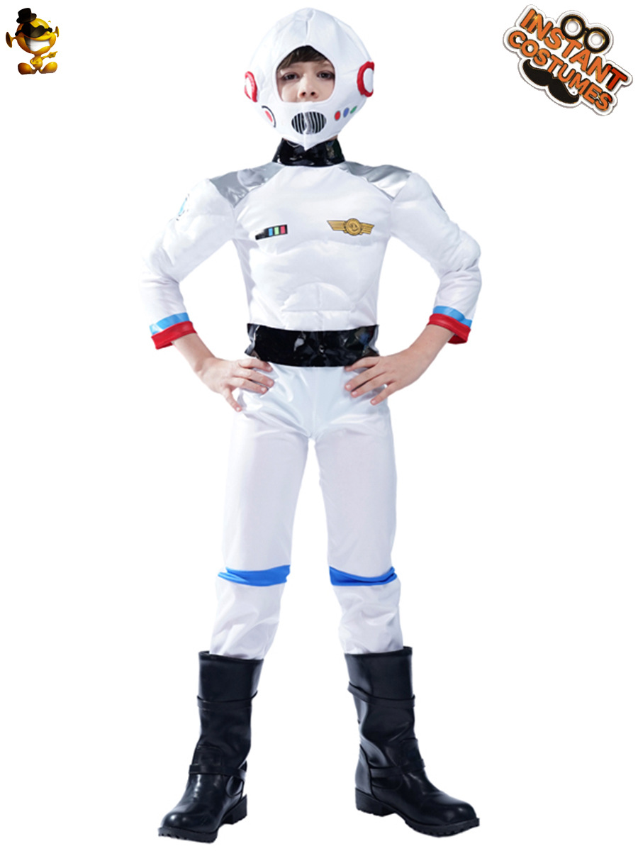 Traje espacial para niños rendimiento de astronauta niños y niñas juegos de escuela secundaria y primaria