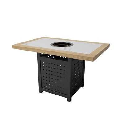 ★ ☆ Hotpot Mesa larga borde de madera sólida 1200 * 600 * 700 ★ ☆