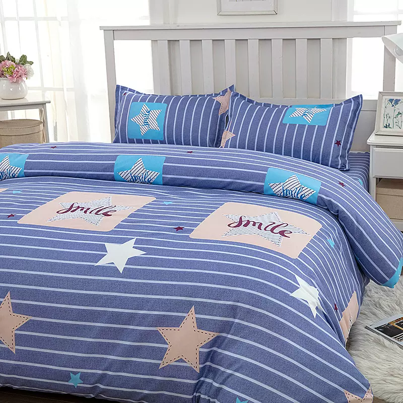 ins风被套四件套床上用品床单枕套被罩三件套学生宿舍单人被套罩