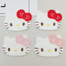 可爱毛绒猫咪猫贴片diy配件手工材料服装发夹头饰手机壳装饰辅料