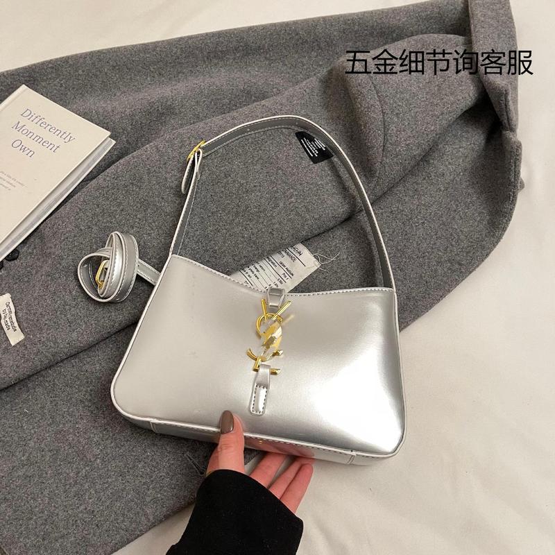 跨境爆款代发油蜡皮腋下包春季新款时尚漆皮单肩包潮百搭手提女包|undefined
