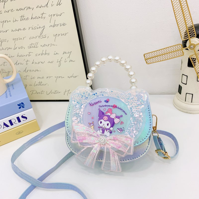 Arco de sequillas princesa bolso de viento amor Koolomi niñas bolso de tramo inclinado super hermoso bolso de mano bebé