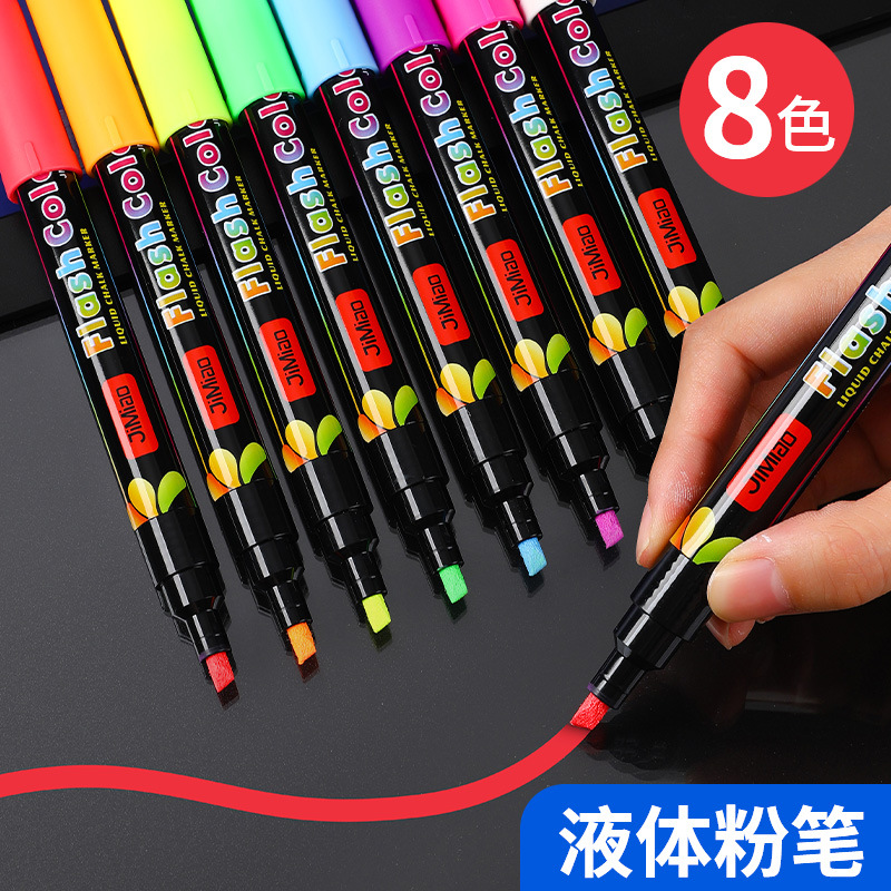 8-color LED electrónico tablero fluorescente especial pluma borrable color líquido tiza escritura a mano publicidad tablero de luz pluma fluorescente