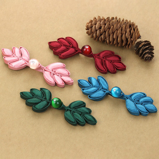 Button Button with Diamond Jade Beads Mint Handmade Cheongsam Cloth Buckle Chinese Tang Costume Ethnic Costume Vintage Decorative Button