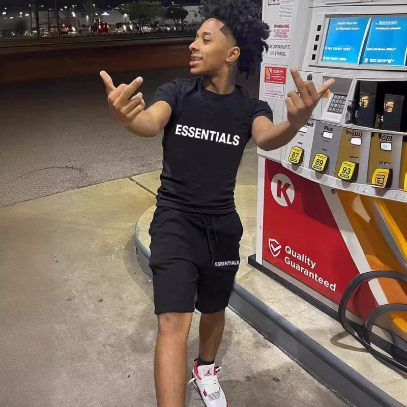 2025 Независимая станция Трансграничная оптовая продажа новых товаров для мужчин оптовая оптовая продажа с короткими рукавами ESSENTIALS Printing