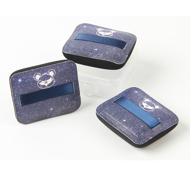 Puff de piña negra de alta calidad Esponja triangular Puff Base líquida Maquillaje especial Puff negro de doble cara seco y húmedo XL