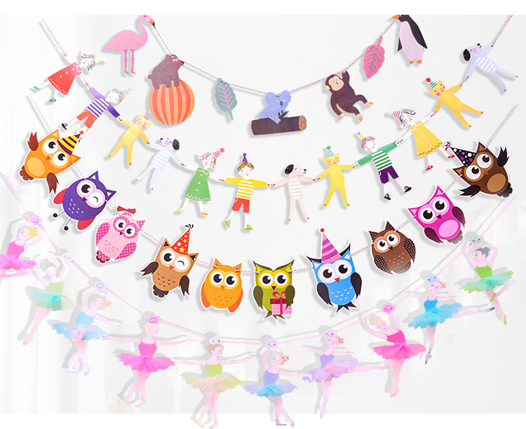 Festbanderoller och triangulära vimplar för skolfester_voghion.com