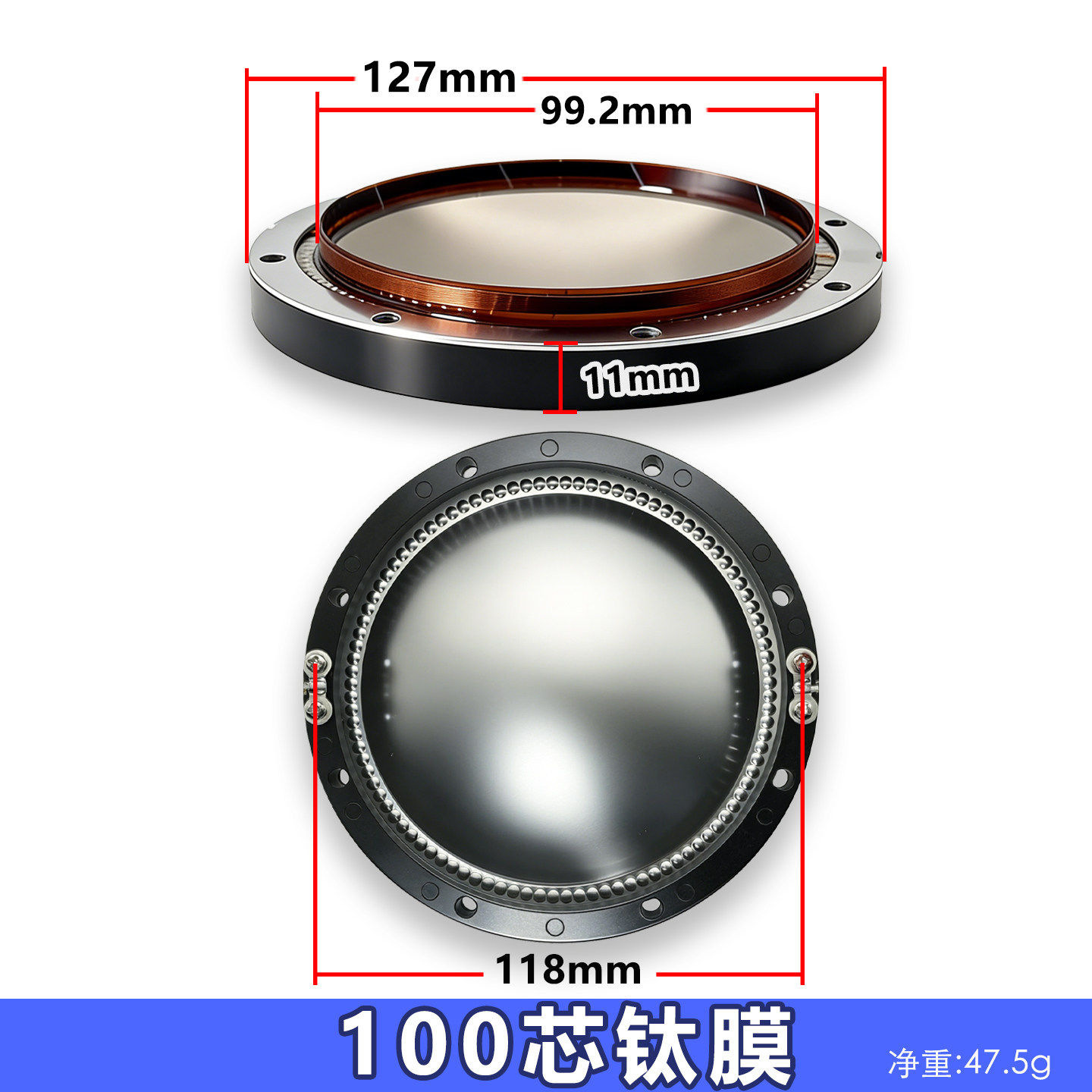 34 / 44 / 51 / 72 / 75 / 99.2mm conjunto de diafragma agudo en stock acessorios de sonido de escenario bobina de voz image 13