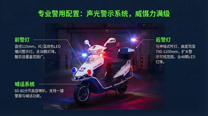 72v Electric Two-wheeled Patrol Car 2-wheeled Security Patrol Electric Motorcycle (72v Ruijie Extension)