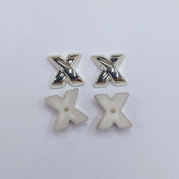 11*10MM塑料X形撞钉 ABS14*13MM叉叉铆钉电镀UV鞋子箱包 帽子配件