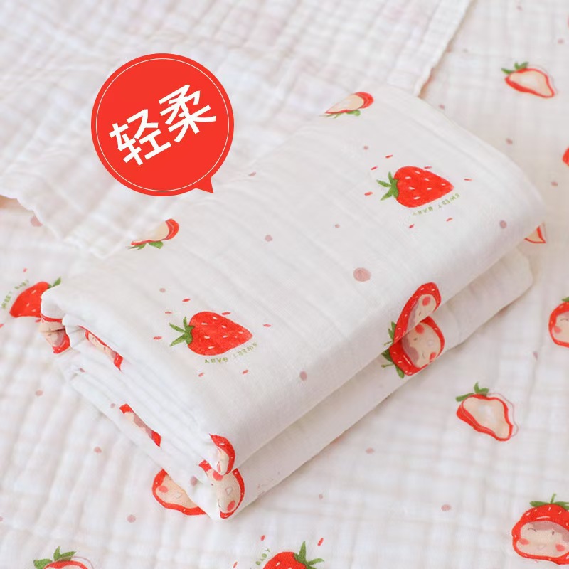Six-layer Straight Edge Gauze Cover Blanket Baby Bath Towel Newborn Bag Towel Early Summer Baby Products Bathing Children's Bath Towel