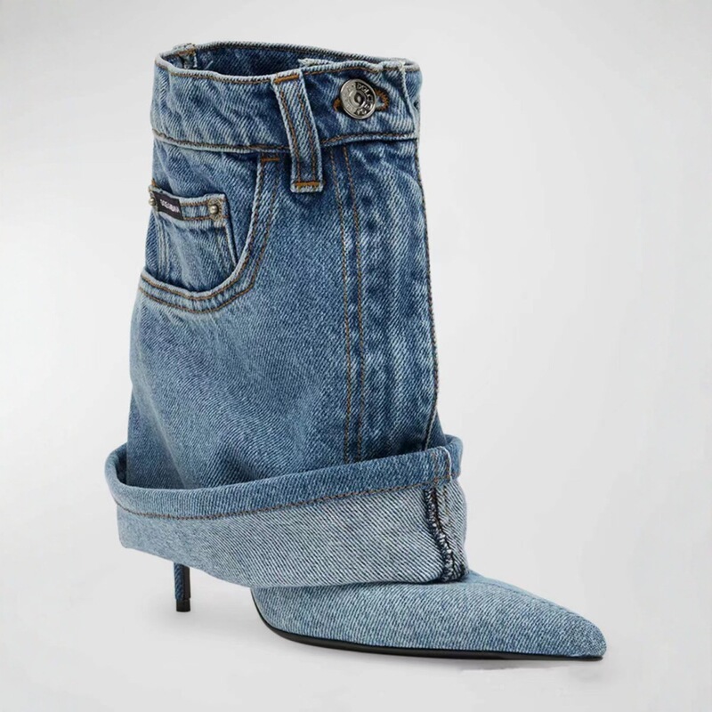 Western Cowboy Short Boots with High Heels, Versatile Pointed Toe Stiletto Cowboy Boots, Short Fashionable Versatile Wide Tube Stiletto Boots Western Cowboy Short Boots with High Heels, Versatile Pointed Toe Stiletto Cowboy Boots, Short Fashionable Versatile Wide Tube Stiletto Boots