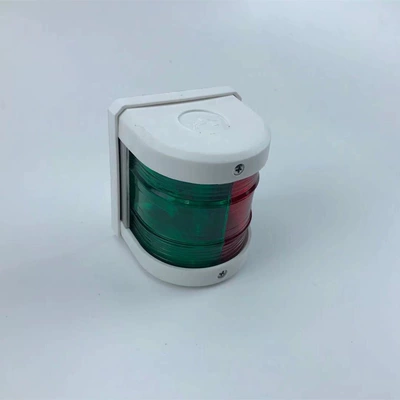 Marine Stern Lights, Speedboat Mast Lights, Yacht: Avtomobil ehtiyat hissələri - medium-stainless-steel-two-color-red-and-green-lampshade-white-shell